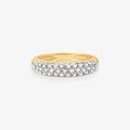 Anel Pavê com Diamantes em Ouro Amarelo 18K