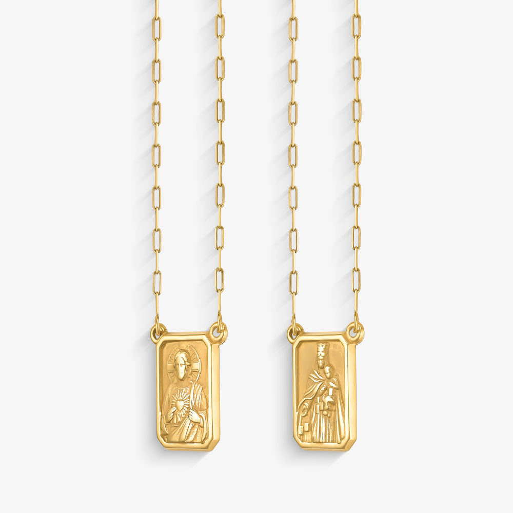 Escapulário Sagrado Coração Cartier Caixa em Ouro Amarelo 18K