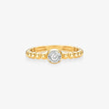 Anel Solitário Niva em Ouro Amarelo 18K