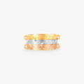 Anel  Estrelas Tricolor Estamparia em Ouro 18k