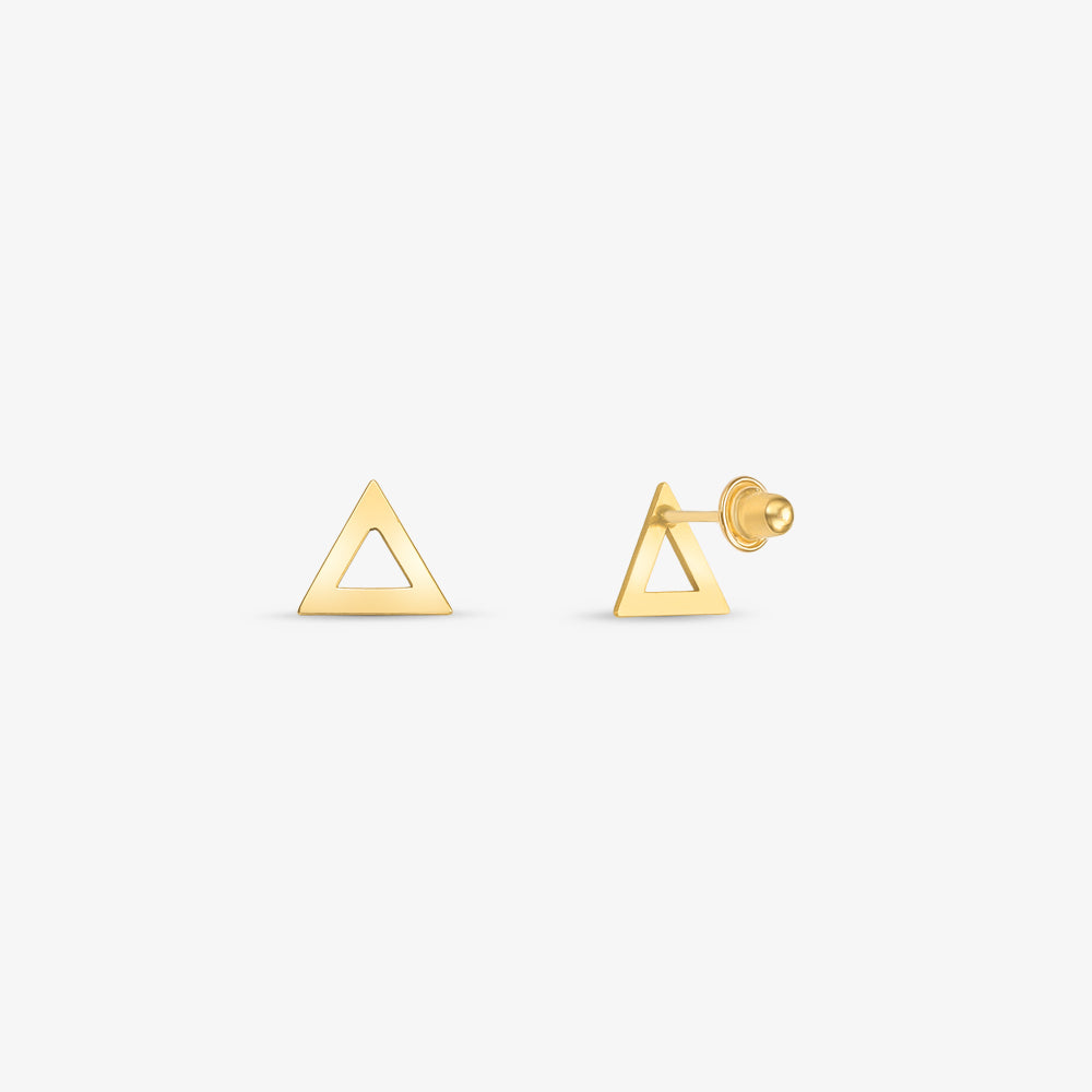 Brinco Triângulo em Ouro Amarelo 18K