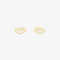 Brinco Baby Olho Grego em Ouro Amarelo 18K