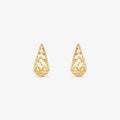 Brinco Vazado Gota em Ouro Amarelo 18K