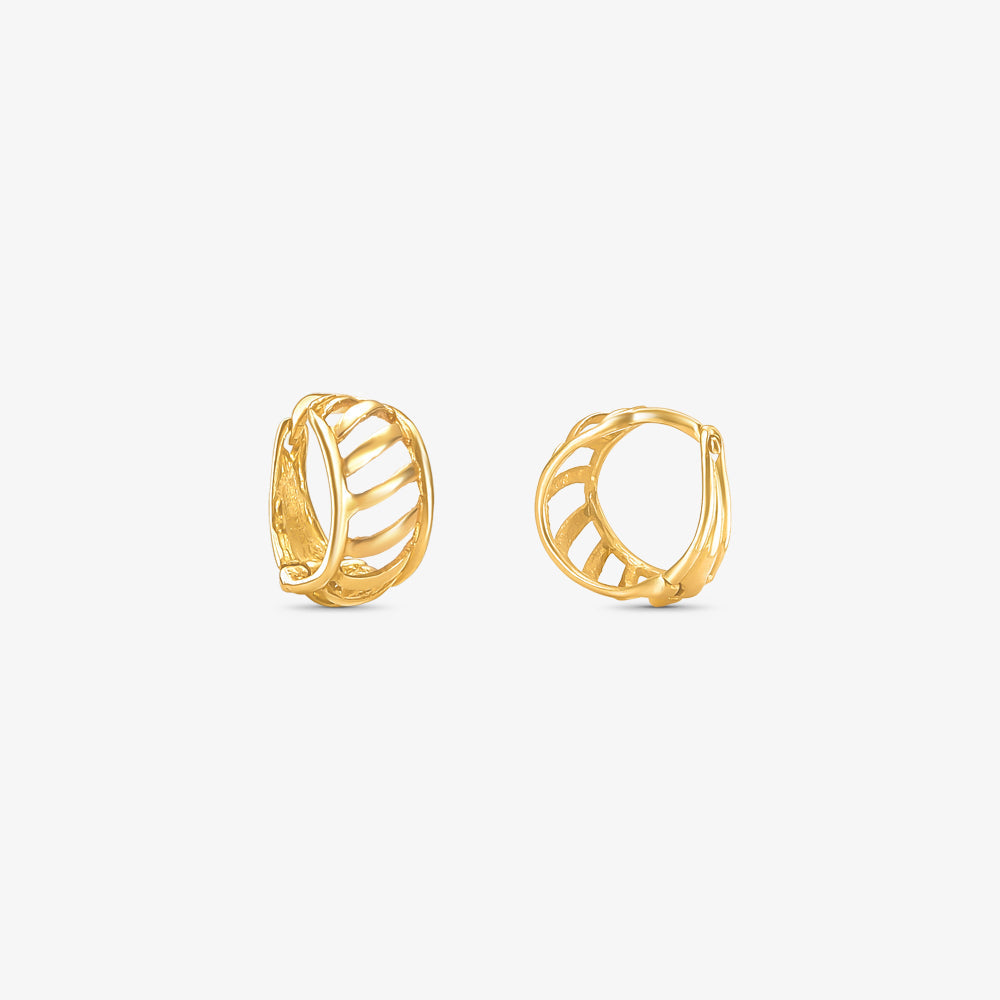 Brinco Argola Vazada em Ouro Amarelo 18K
