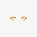 Brinco Diamante Fosco em Ouro Amarelo 18K