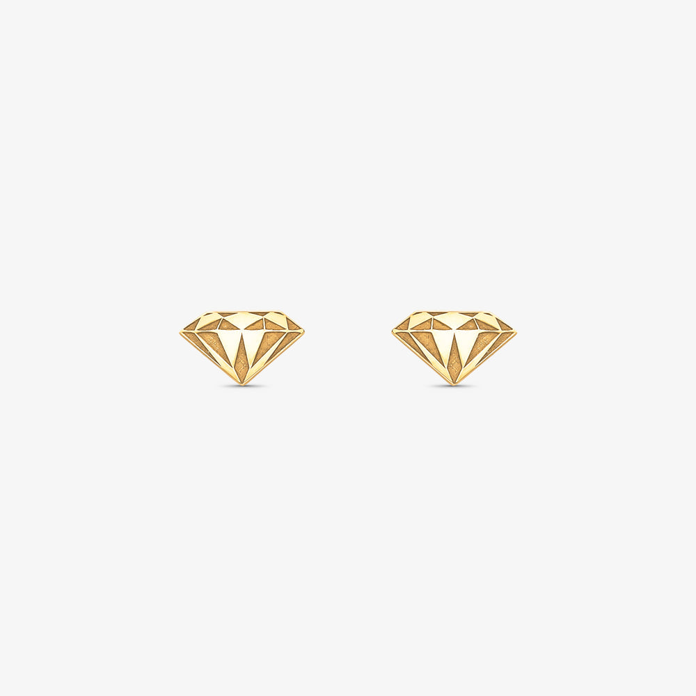 Brinco Diamante Fosco em Ouro Amarelo 18K