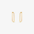 Brinco Argola Quadrada Fio Redondo em Ouro Amarelo 18K