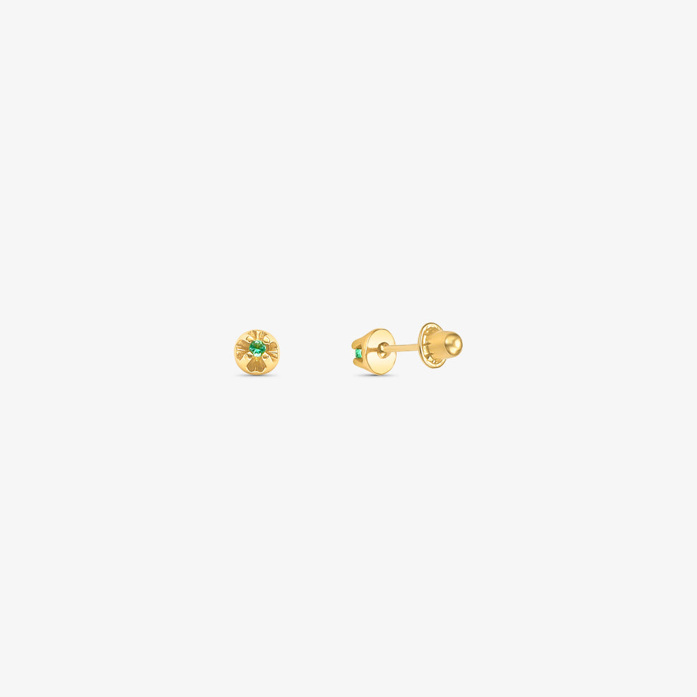 Brinco Baby Ponto de Luz em Ouro Amarelo 18K