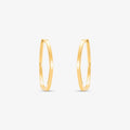Brinco Argola Sextavada M Fio Quadrado em Ouro Amarelo 18K