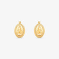 Brinco Medalha N.Sra. das Graças em Ouro Amarelo 18K