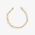 PULSEIRA BOLA TRICOLOR FOSCO/LISA 18CM 4,60G OURO 18K750