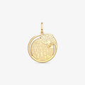 Pingente Vazado Pai Nosso com Face de Cristo em Ouro Amarelo 18K