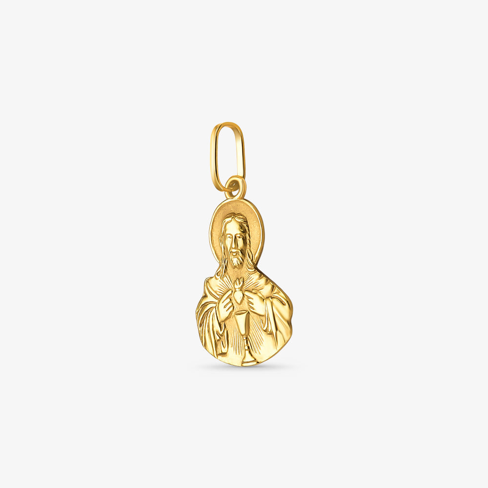 Pingente Sagrado Coração de Jesus em Ouro Amarelo 18K