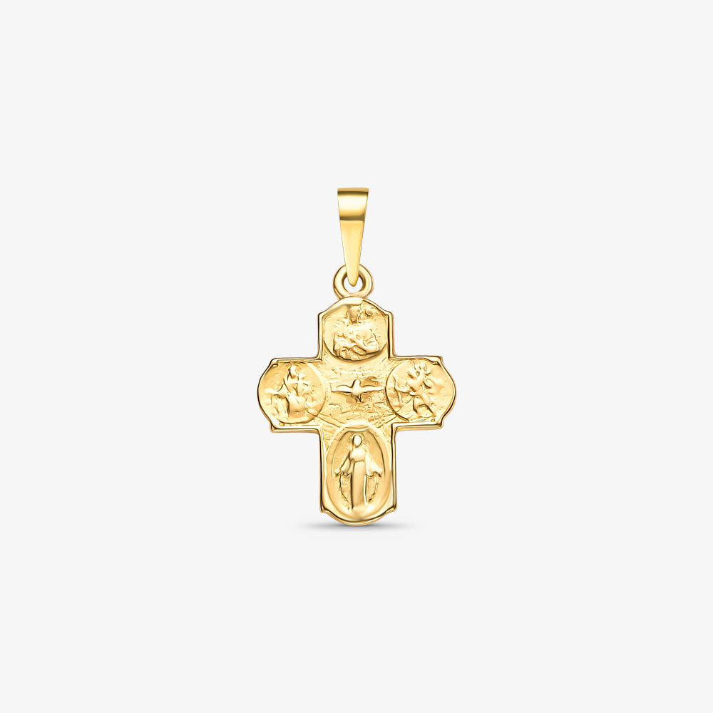 Pingente Cruz Todos os Santos em Ouro Amarelo 18K