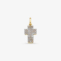 Pingente Cruz com Pedras em Ouro Amarelo 18K