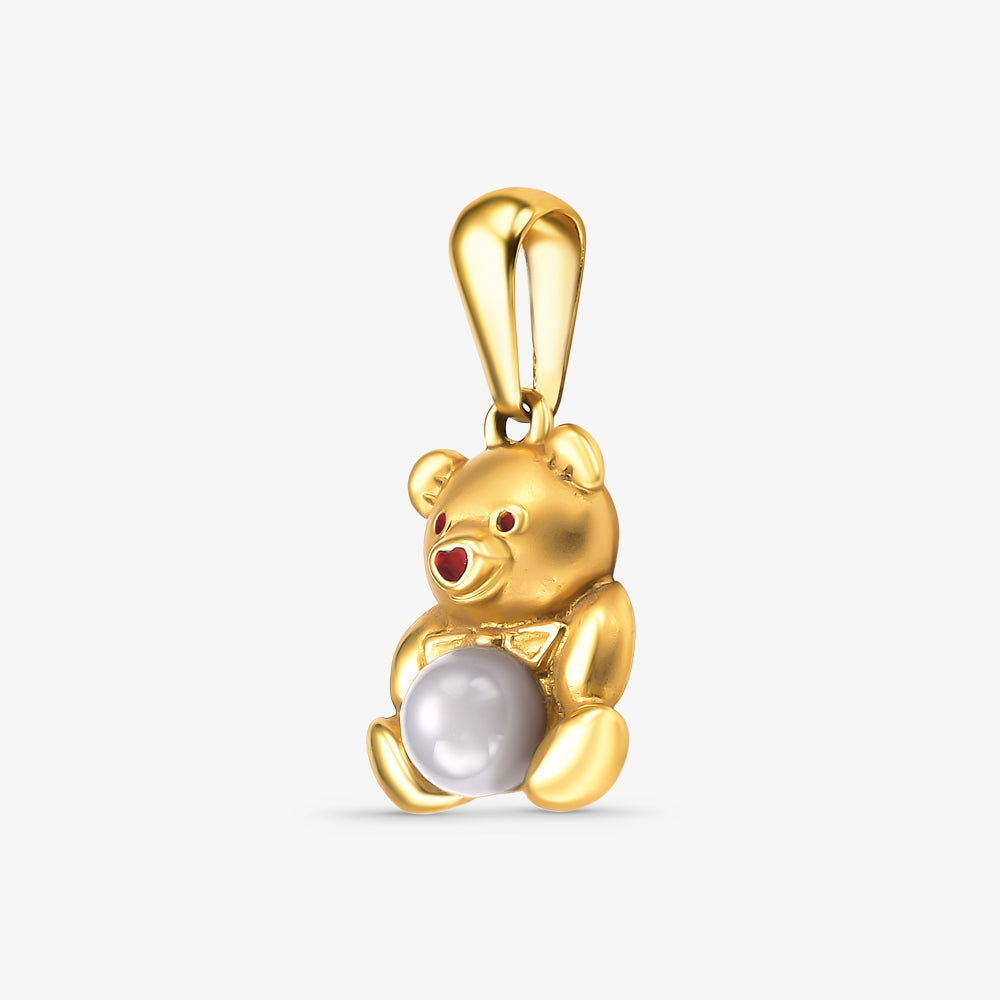 Pingente Urso com Pedras em Ouro Amarelo 18K