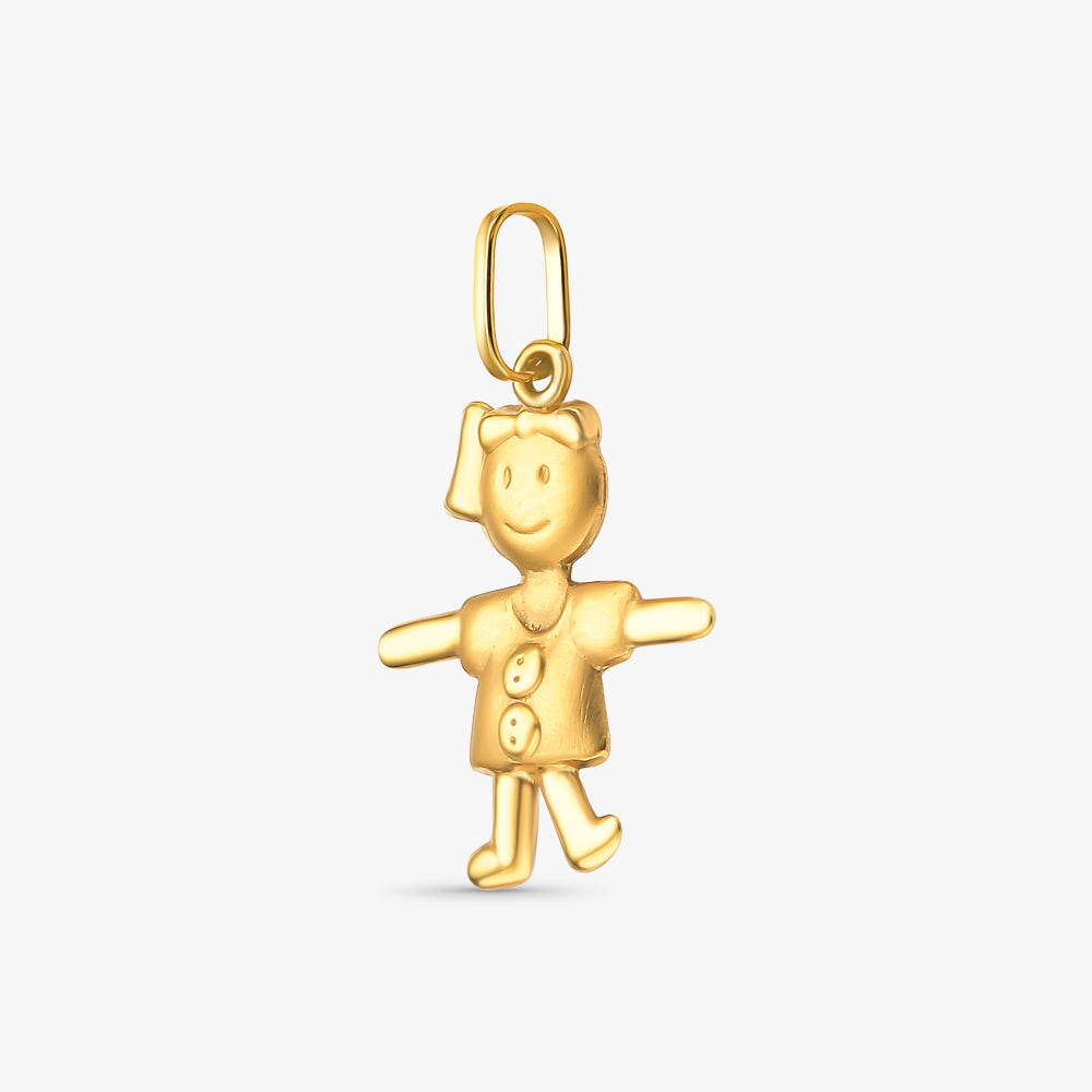 Pingente Menina III em Ouro Amarelo 18K