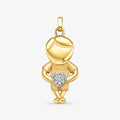 Pingente Menino Grande em Ouro Amarelo 18K