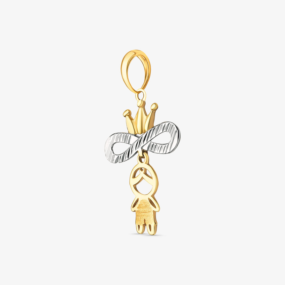Pingente Rei Menino em Ouro Amarelo 18K