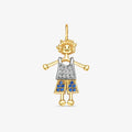 Pingente Menino com Pedra em Ouro Amarelo 18K