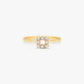 Anel com 8 Diamantes em Ouro Amarelo 18K