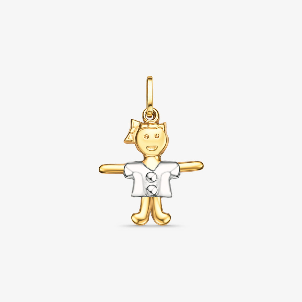 Pingente Menina I em Ouro Amarelo 18K