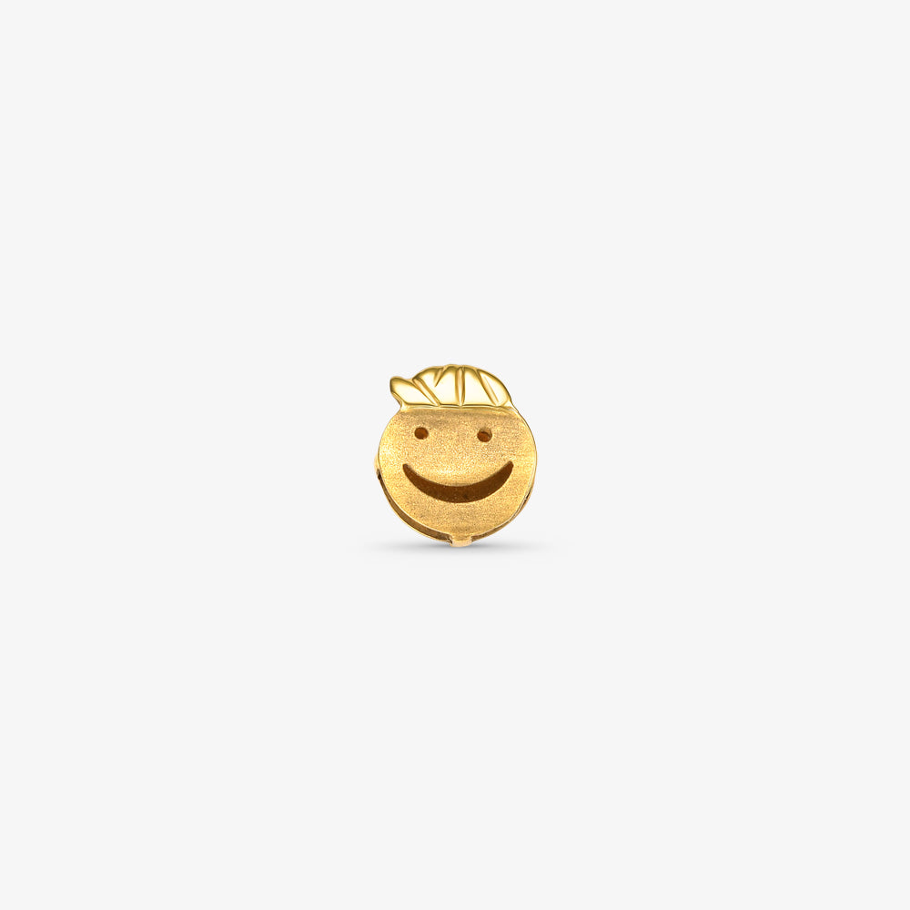 Pingente Menino Smille Médio em Ouro Amarelo 18K