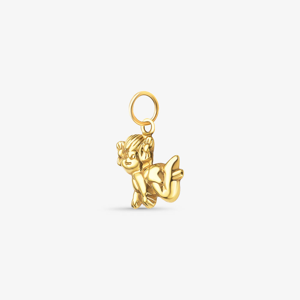Pingente Menina Neném em Ouro Amarelo 18K