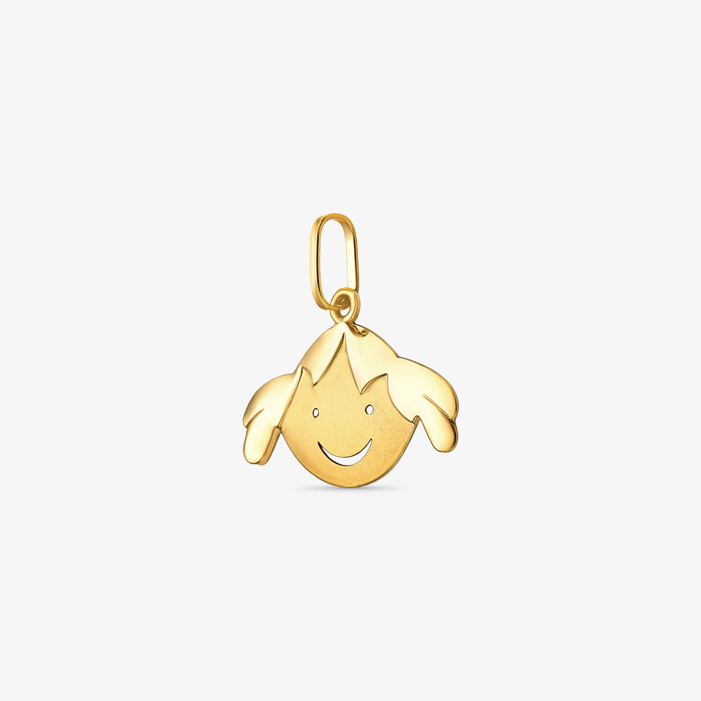 Pingente Menina em Ouro Amarelo 18K