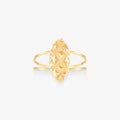 Anel Estamparia V em Ouro Amarelo 18K