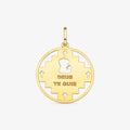 Pingente Vazado Deus Te Guie em Ouro Amarelo 18K