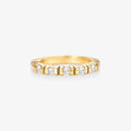 Meia Aliança Laço com Diamantes em Ouro Amarelo 18K