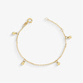 Pulseira 4 Bolas de 3mm em Ouro Amarelo 18K
