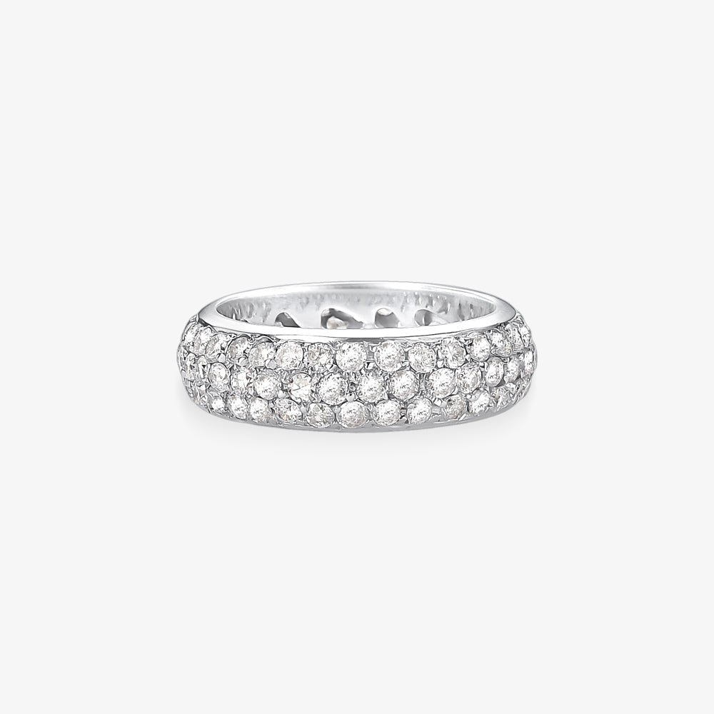 Aliança Sorte Inteira com Diamantes em Ouro Amarelo 18K