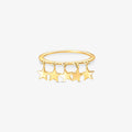 Anel Pingente Estrela em Ouro Amarelo 18K