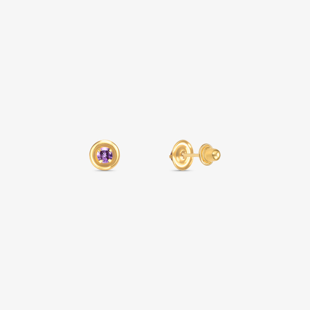 Brinco Baby Ponto de Luz em Ouro Amarelo 18K