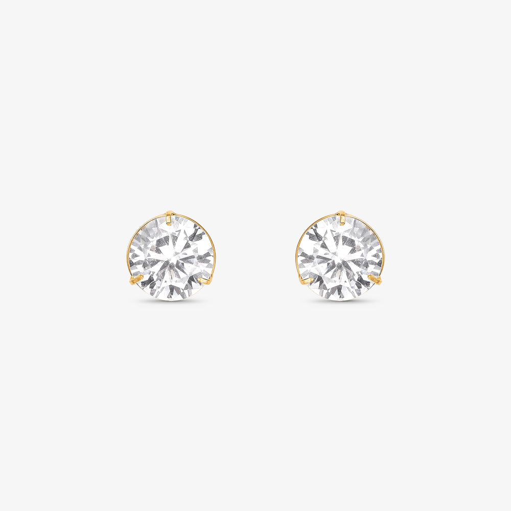 Brinco Ponto de Luz Grande em Ouro Amarelo 18K