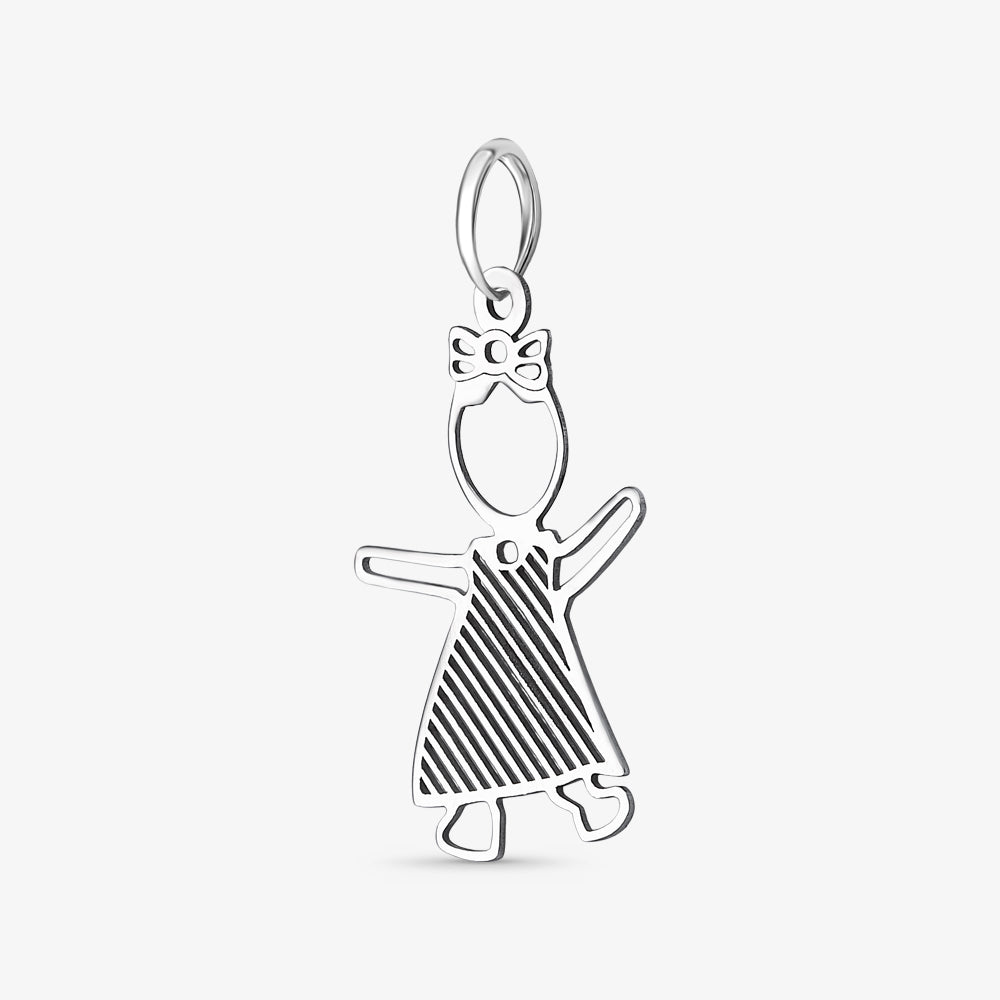 Pingente Menina II em Ouro Amarelo 18K
