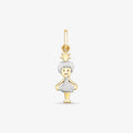 Pingente Menina Bicolor em Ouro 18K