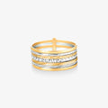 Anel Móvel Tricolor em Ouro Amarelo 18K