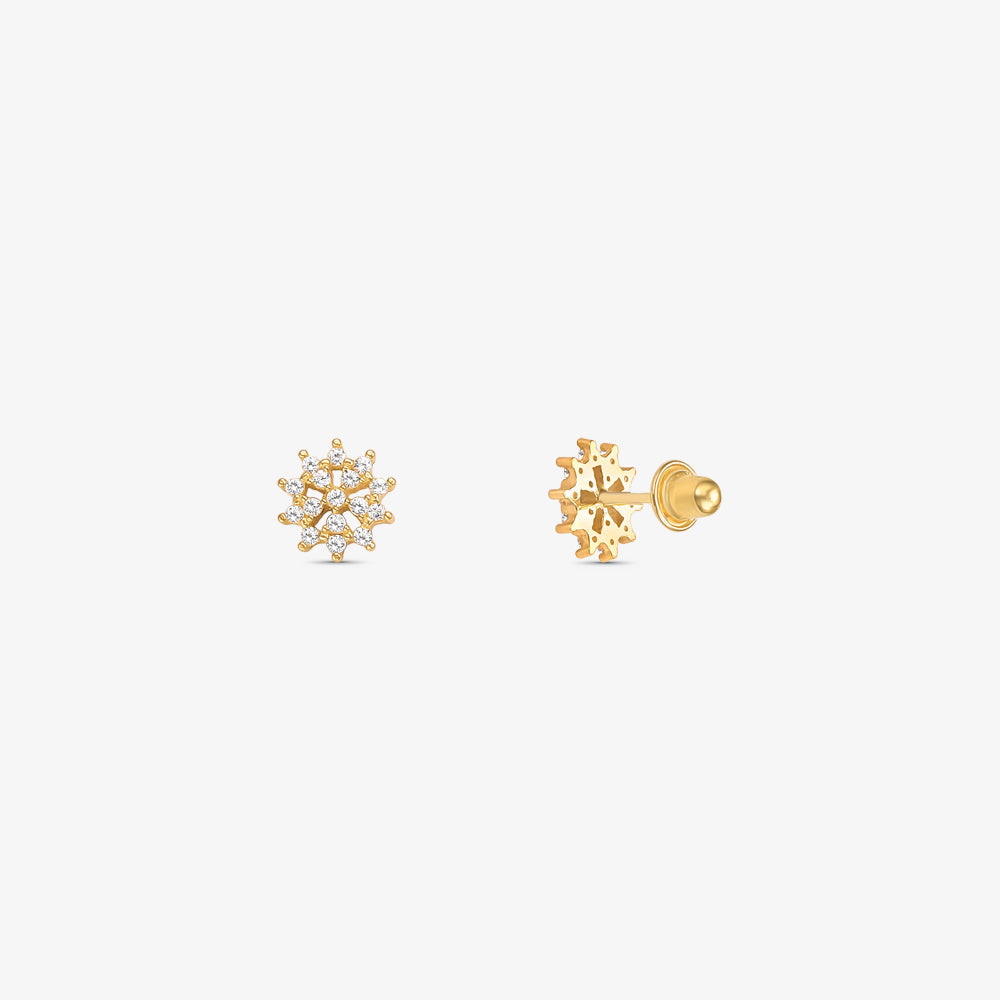 Brinco Baby Realeza com Pedra em Ouro Amarelo 18K