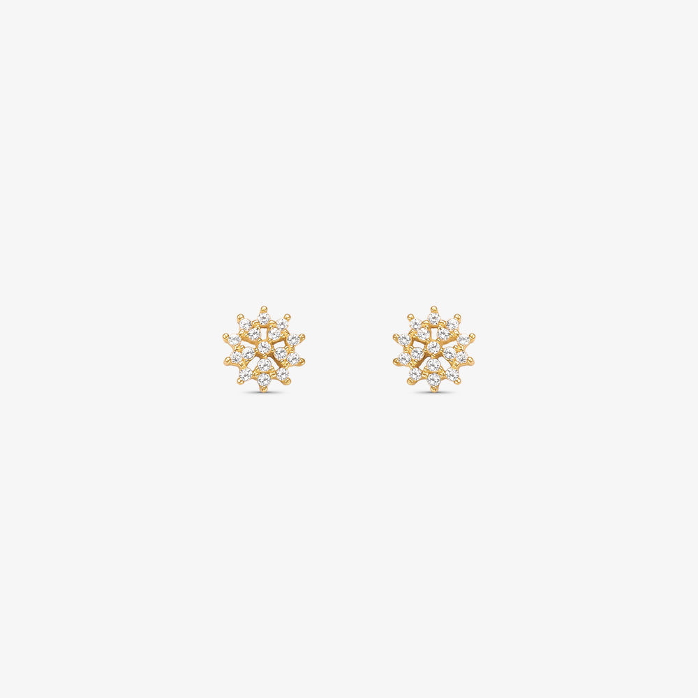 Brinco Baby Realeza com Pedra em Ouro Amarelo 18K