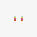 Brinco Carrie com Pedras Colorida em Ouro Amarelo 18K
