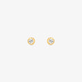 Brinco Baby com Pedras em Ouro Amarelo 18K