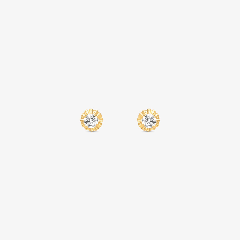 Brinco Baby com Pedras em Ouro Amarelo 18K