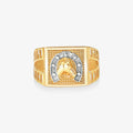 Anel Ferradura Cavalo em Ouro Amarelo 18K