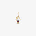 Pingente Menina com Zirconia em Ouro Amarelo 18K