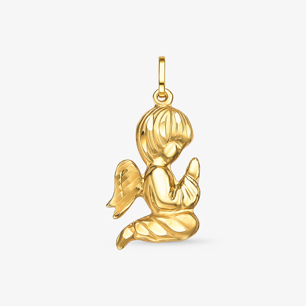 Pingente Anjo da Guarda em Ouro Amarelo 18K