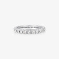 Anel Royale Meia Aliança com Diamantes em Ouro Branco 18K