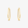 Brinco Argola Fio Redondo Pera em Ouro Amarelo 18K